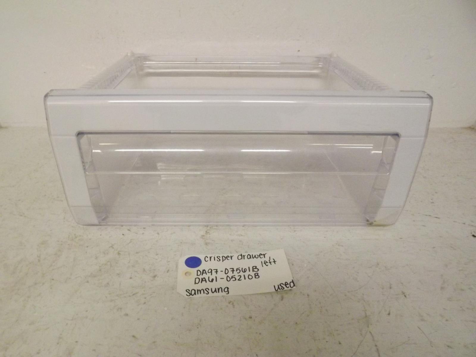 Samsung Refrigerator DA97-07561B DA61-05210B Crisper Drawer, Left Used Samsung Refrigerator DA97-07561B DA61-05210B Crisper Drawer, Left Used